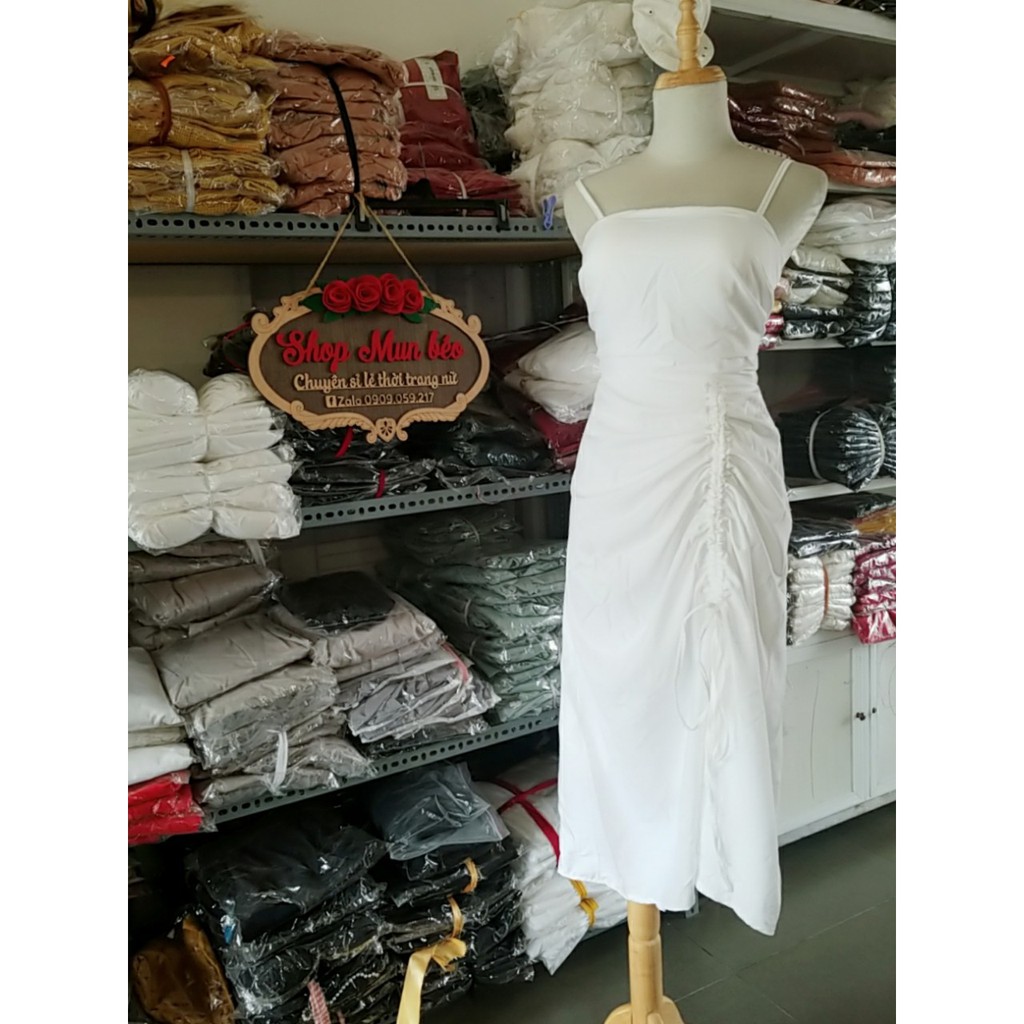 Váy Đầm 2 Dây Rút Eo Chất Lụa Cao Cấp Đẹp Sang Trọng | BigBuy360 - bigbuy360.vn