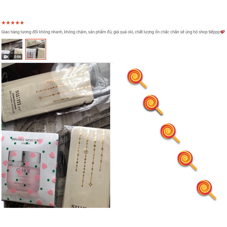 Kem cấp ẩm dưỡng ẩm Ohui hồng Miracle Moisture Cream sáng hồng da gói 1ml - sáng da, chống lão hóa,trắng hồng