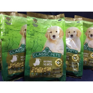 Combo 5 túi thức ăn cho chó con vị sữa Classic Pets (400g/túi)