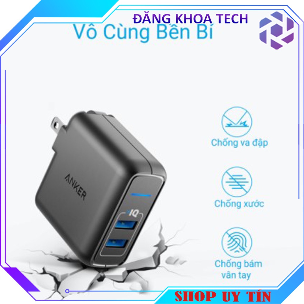 Sạc 2 cổng ANKER PowerPort Elite 2 24w A2023, Bảo hành 6 tháng - Phụ kiện công nghệ 88
