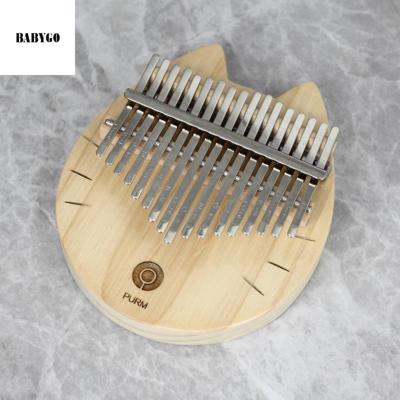 Đàn Kalimba 17 Nốt Bằng Gỗ Hình Mèo Dễ Thương 24 Giờ