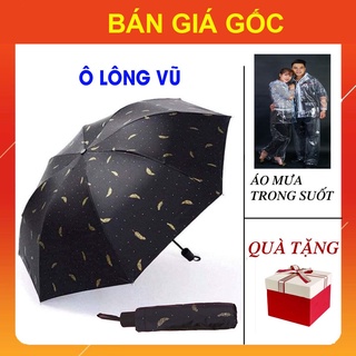 Ô Dù Gấp Gọn Cỡ Lớn [COMBO TẶNG KÈM] Bộ Áo Mưa Trong Suốt GIÁ SỈ, Ô Bấm Size To Che Mưa Nắng Cute Dễ Thương Mini