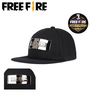 Nón lưỡi trai chống nắng Free Fire màu đen phong cách Hip Hop thiết kế kỷ niệm 3 năm của game