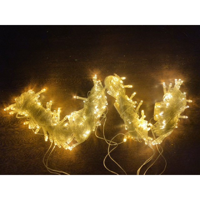 Dây Đèn Led 6 Mét 40 Bóng Đom Đóm Màu Vàng Nắng Chớp Nháy Và Đứng Yên