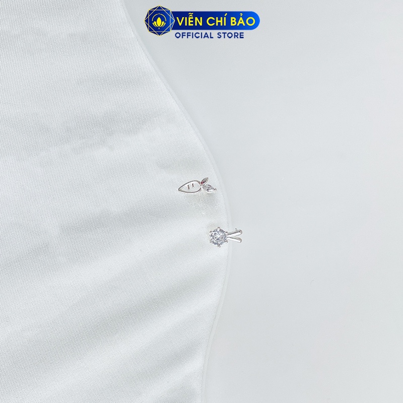 Bông tai bạc nữ R&amp;C khuyên tai nữ bạc 925 thời trang phụ kiện trang sức nữ Viễn Chí Bảo B000209E