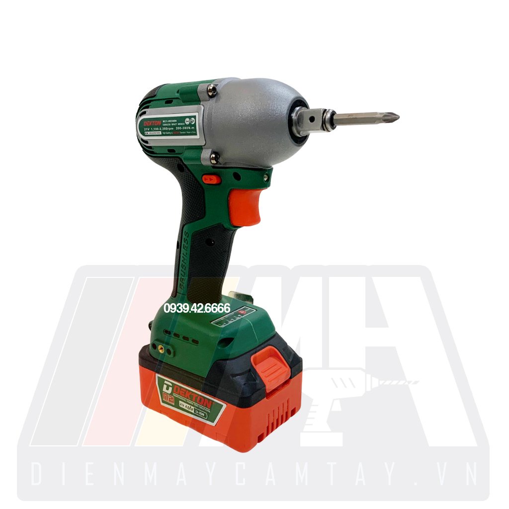 Máy Siết Bulong Kèm Bắt Vít Dùng Pin Dekton M21-IW380N - Lực Siết 380Nm - Motor Brushless