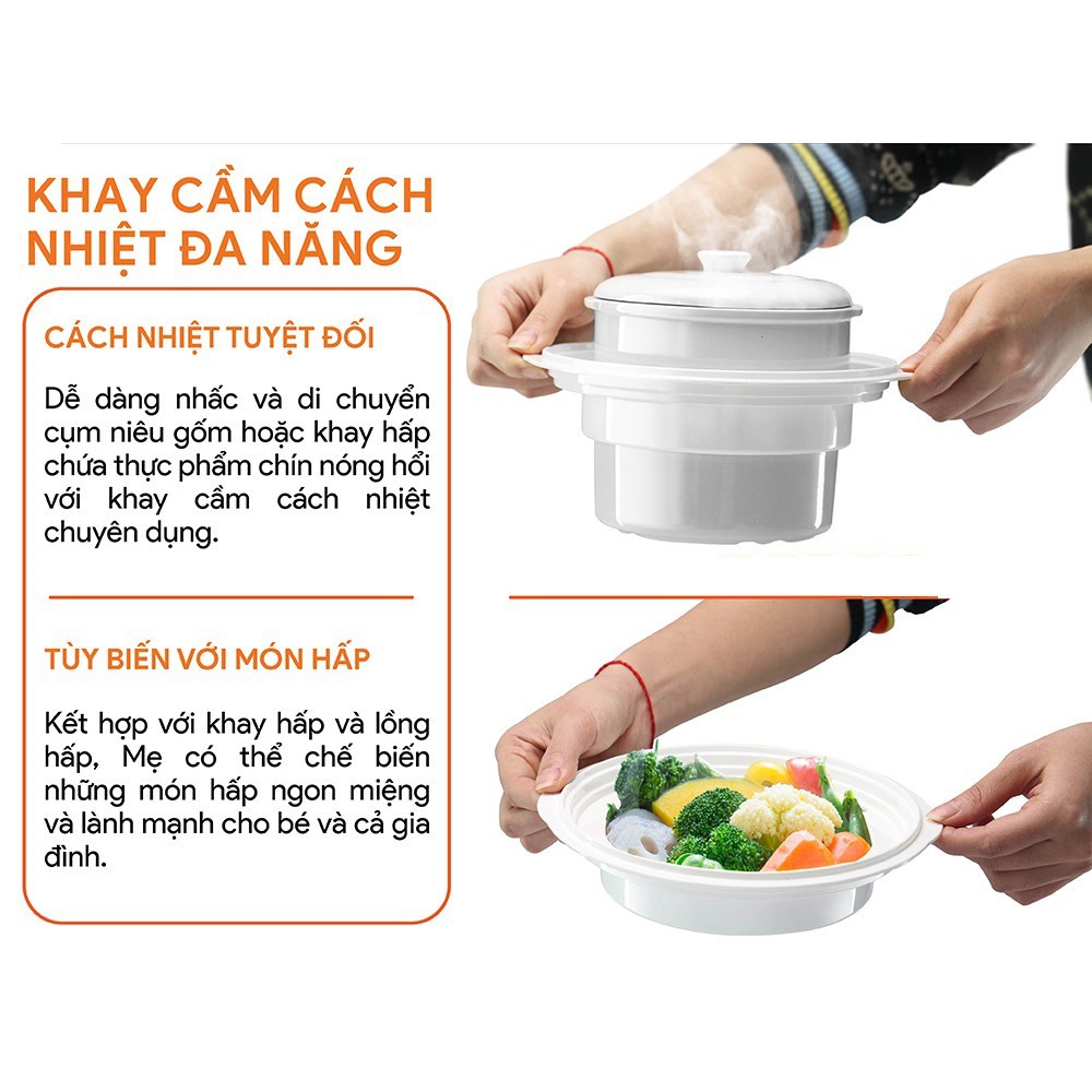 Nồi Nấu Cháo Chậm Song Anh Cao Cấp Nồi Ninh Hầm Chưng Yến Cách Thủy 1.5L