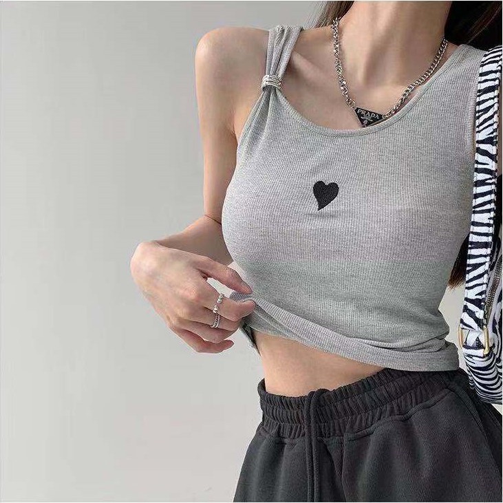 Áo Hai Dây Dáng Ngắn Màu Trơn Phong Cách Âu Mỹ Thời Trang Mùa Hè Cho Nữ | BigBuy360 - bigbuy360.vn