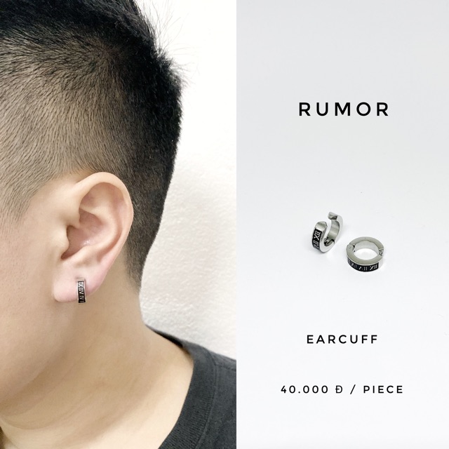 Khuyên kẹp hoạ tiết la mã không cần bấm lỗ