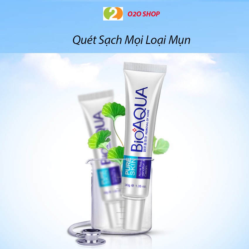 Kem Khử Mụn Bioaqua Pure Skin Giảm Thâm, Đánh Bay Mụn Chỉ Trong Vài Ngày O2O Shop