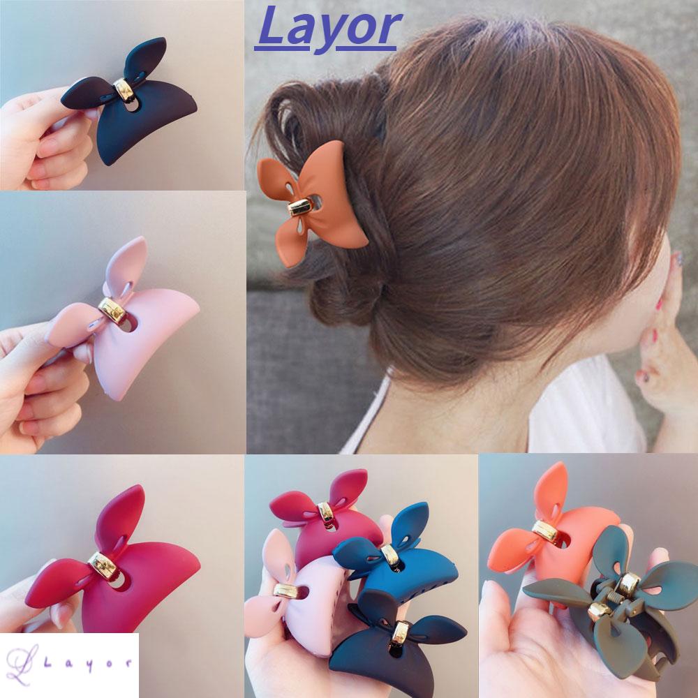 Kẹp Tóc Tai Thỏ Acrylic Màu Kẹo/Xanh Lá/Cam/Đen Thời Trang Cho Nữ