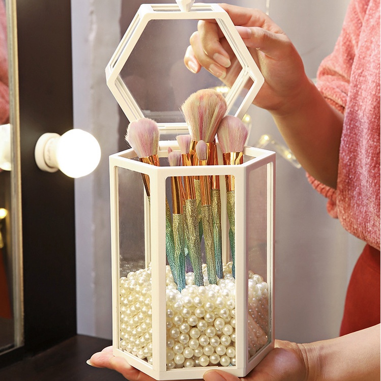 Hộp Đựng Cọ Trang Điểm Cao CấpThuỷ Tinh Sang Trọng