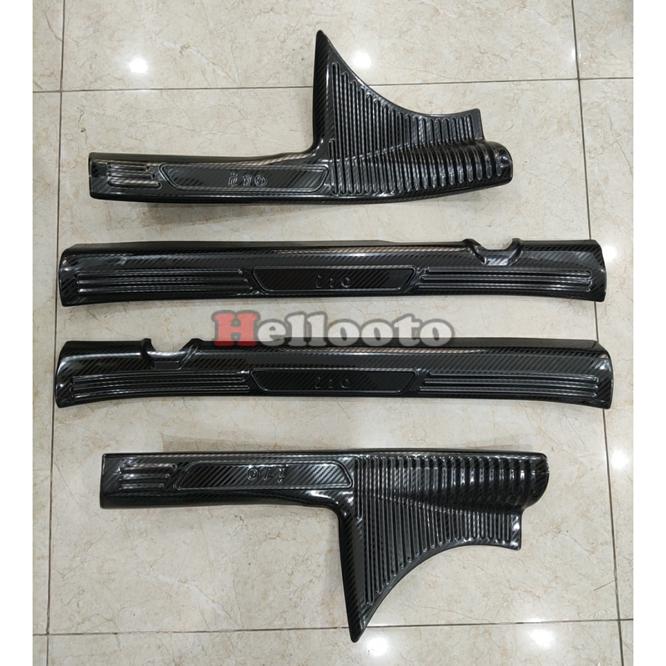 Ốp bậc cửa Xe Grand I10 2021 2022 Mẫu Carbon