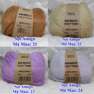 Sợi Amigo 100% Cotton 28k/c (Màu 21-36)
