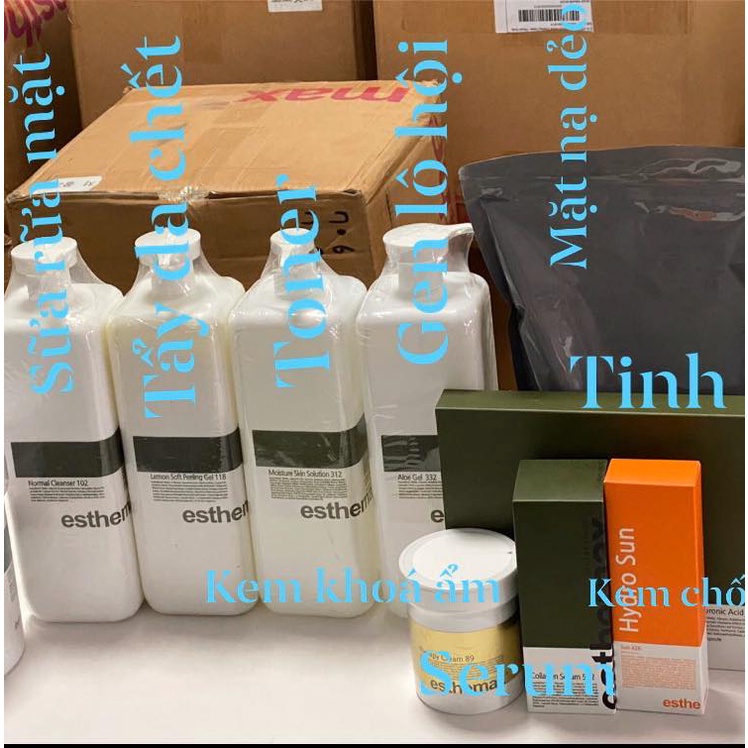 Bộ Chăm Sóc Da Cơ Bản Cho Spa, Dòng Mỹ Phẩm Esthemax Chăm Sóc Da Chuẩn Ngành Spa, Chính Hãng Hàn Quốc, Tách Lẻ, Đủ Bộ