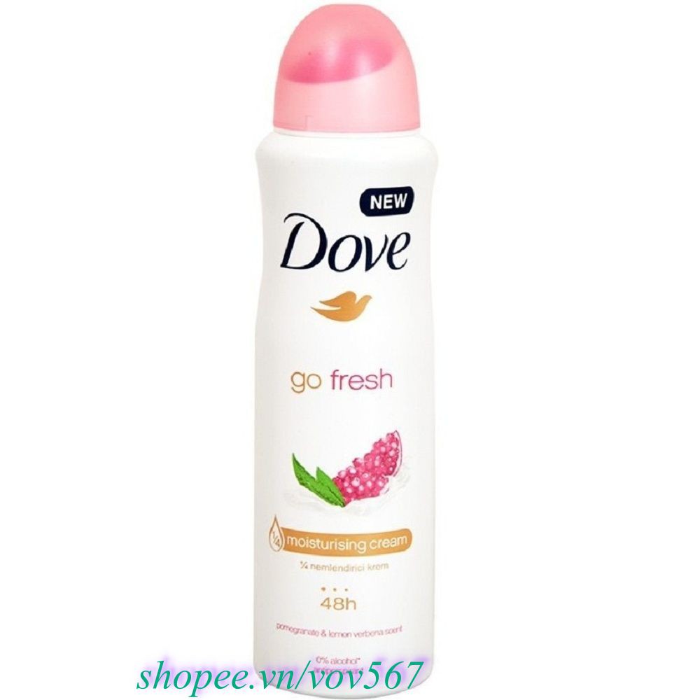 Xịt Khử Mùi Nữ 150Ml Dove Go Fresh Go Fresh Lựu, vov567 100% Là Hàng Chính Hãng.