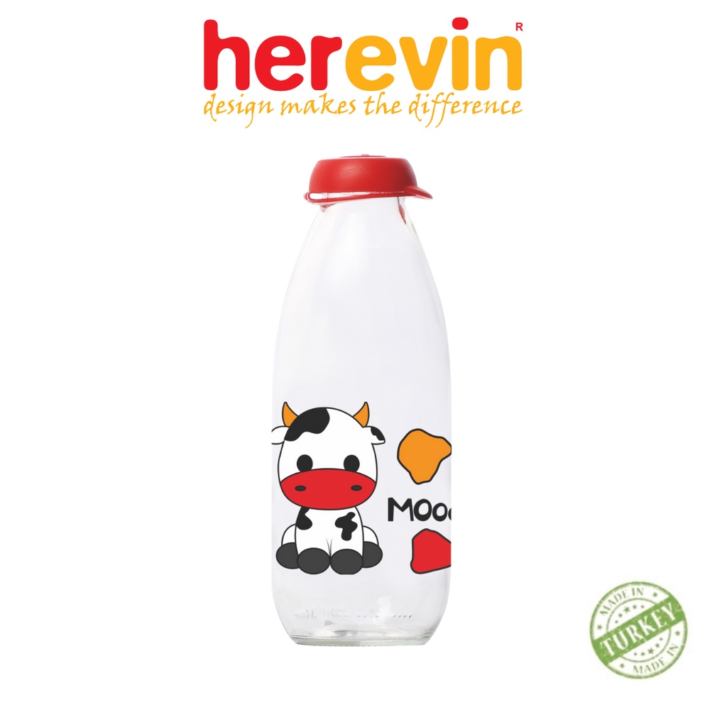 Bộ 3 Chai Đựng Sữa Thuỷ Tinh Herevin Decor 1L - HECH111701-205 [GIAO MÀU NGẪU NHIÊN]