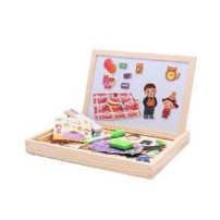 Ghép Hình Nam Châm♥FREESHIP♥Đồ Chơi Giáo Dục Bộ Tranh Ghép Nam Châm 2 Mặt Bằng Gỗ Cho Bé Sáng Tạo