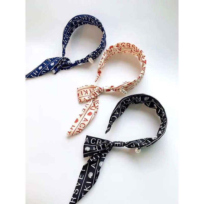 Cài tóc thời trang in chữ đính hạt - Băng đô tóc kiểu mới - Maben