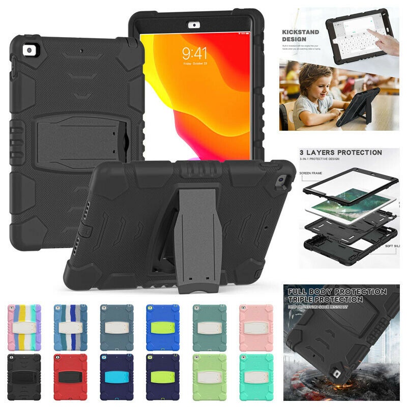 Ốp Máy Tính Bảng Silicon Chống Sốc Có Giá Đỡ Cho iPad 7th 8th 9th Gen 10.2 inch 2019 2020 2021