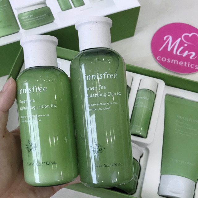 [ Chuẩn Auth] Set Dưỡng Da Trà Xanh innisfree 6 món