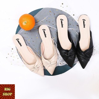 [ẢNH THẬT] GIÀY SỤC MŨI NHỌN RIGSHOP DA MỀM KIỂU XOẮN CHÉO - A7