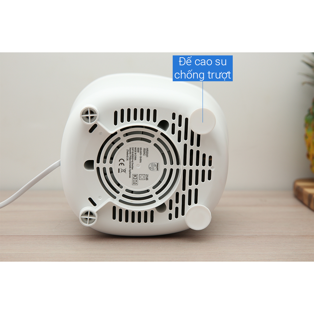 Máy Xay sinh tố Philips HR2041/00 model mới |450W| thân máy + 01 cối lớn|  Xay nhuyễn mịn  - Hàng Chính Hãng