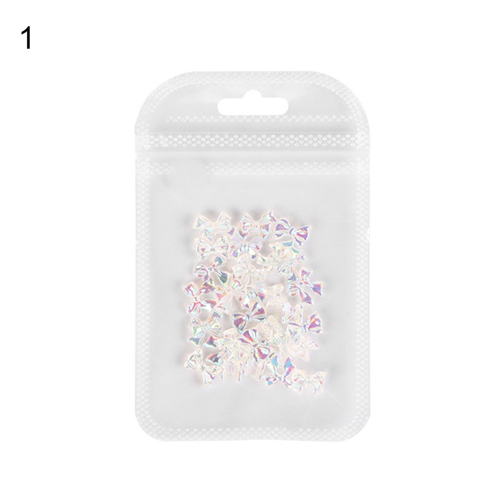 [Hàng mới về] Set 30 Nơ Đính Đá Trang Trí Móng Tay Cho Nữ