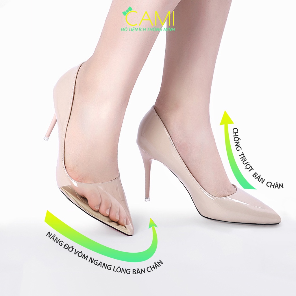 Lót giày EVA 4D 2 tác dụng bảo vệ vòm ngang bàn chân và các ngón chân dùng cho nam nữ - Cami - V01CMPK181