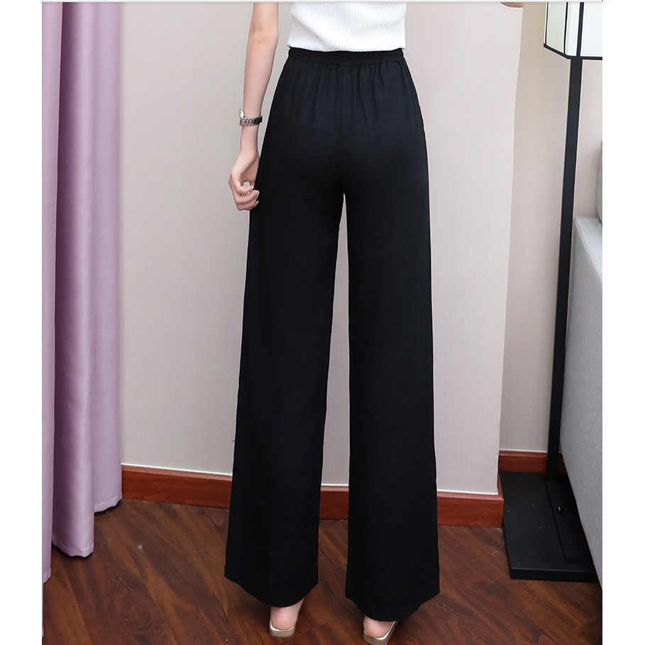 Quần ống Rộng Cạp Chun Kiểu Hàn Quốc Cho Nữ | BigBuy360 - bigbuy360.vn