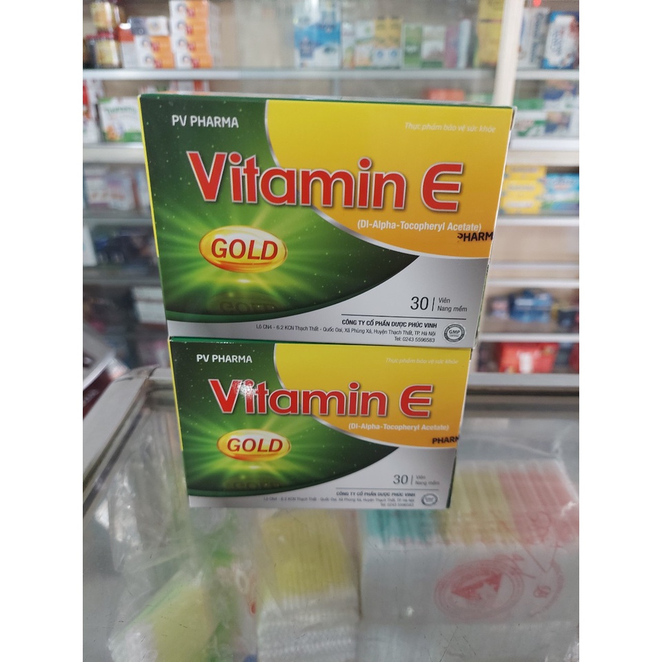 VITAMIN E GOLD PVPHARMA H30V- Trẻ mãi tuổi 20, cho làn da căng mịn tươi trẻ