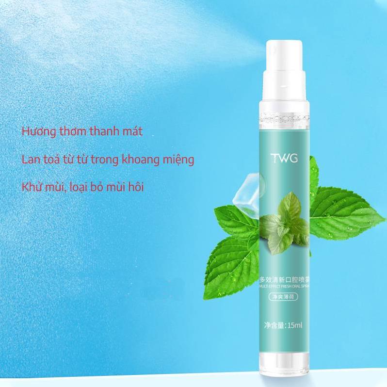 Xịt thơm miệng vị đào và bạc hà thơm mát Nội địa Trung dung tích 15ML ILY
