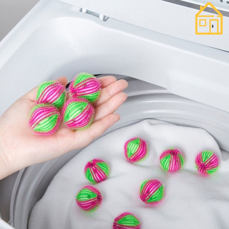 Bóng giặt loại bỏ xơ vải/ bụi bẩn cho quần áo giặt máy