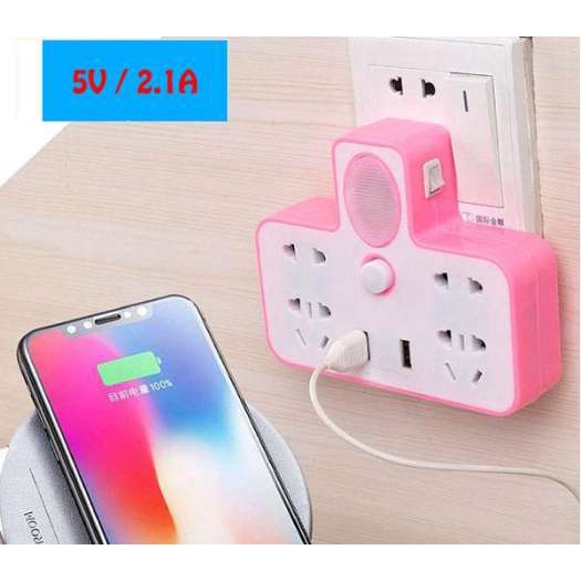 Ổ CẮM ĐIỆN THÔNG MINH KIÊM ĐÈN NGỦ VÀ CỔNG SẠC USB. AN TOÀN KHI SỬ DỤNG