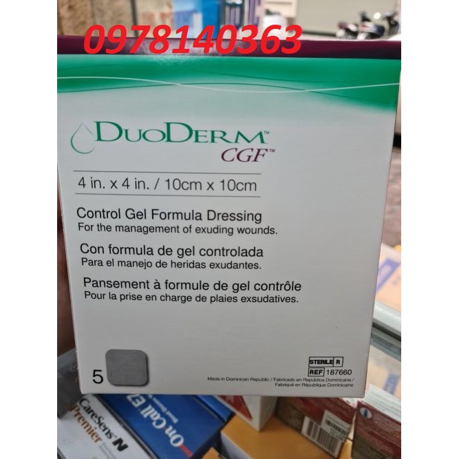 Miếng dán chống loét tỳ đè, vết thương, bỏng... 10x10xcm Duoderm CGF Usa(1 miếng)