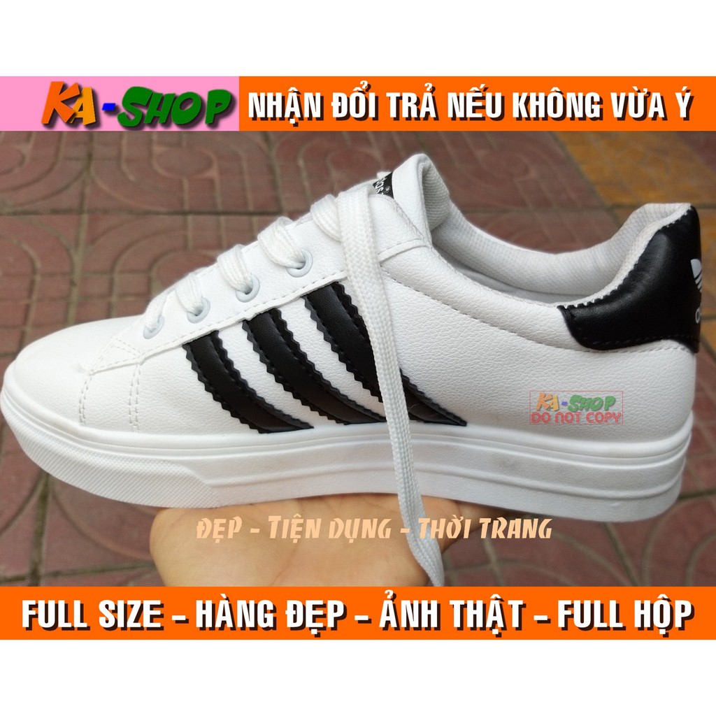 [FLASH SALE] Giày thể thao Adidas_trắng 3 vạch sọc ngang