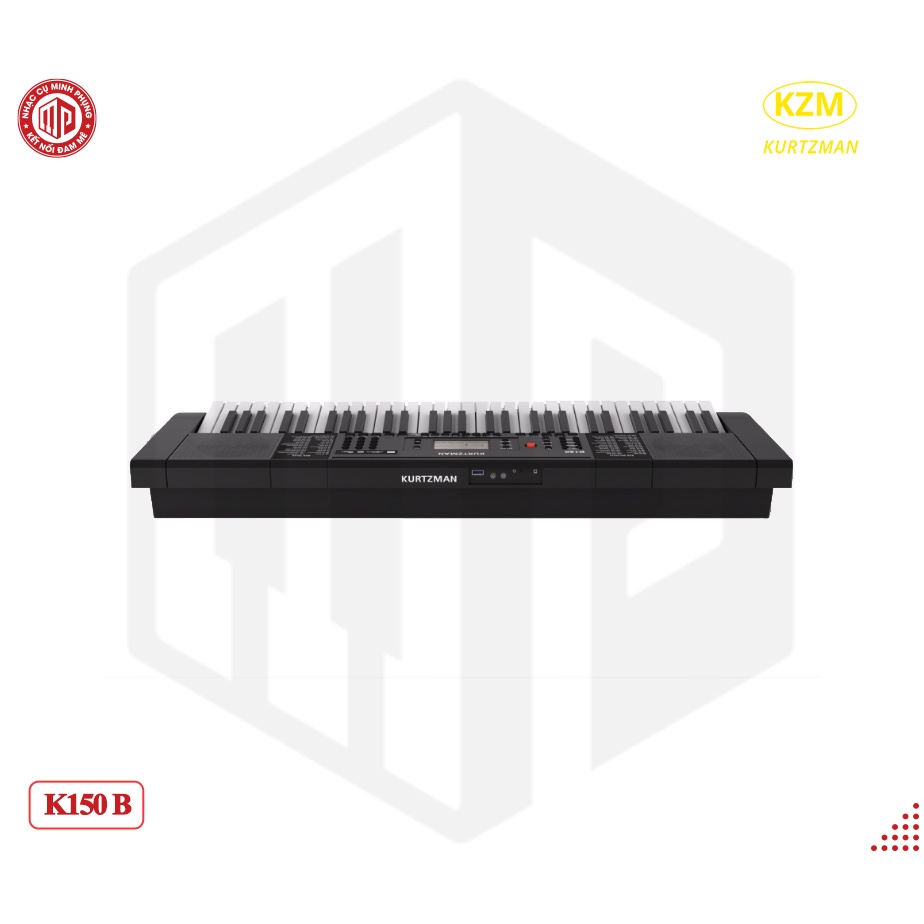 Đàn Organ điện tử/ Portable Keyboard - Kzm Kurtzman K150 (BL) - Màu đen - Hàng chính hãng