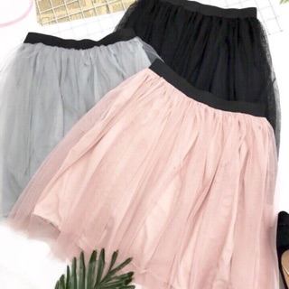 Chân váy 1 lớp ren 1 lớp thun lót