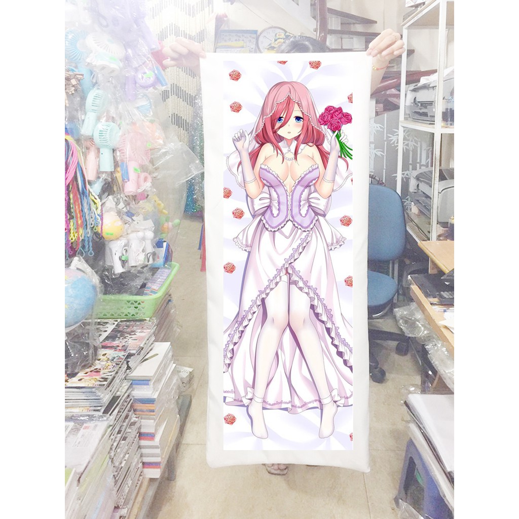 Gối ôm dài anime Nakano Itsuki 1mx40cm Go-Toubun no Hanayome Nhà Có Năm Nàng Tiên (Tặng 1 poster hoặc 1 huy hiệu)