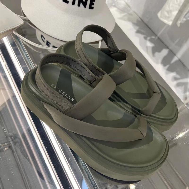 Giày sandal hở ngón đế dày chất liệu da mềm mẫu 2022 thời trang mùa hè mới dành cho nữ
