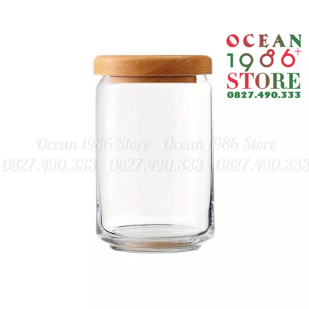 Bộ 6 Lọ Thủy Tinh Pop Jar Nắp Gỗ Ocean – B02526 – 750ml