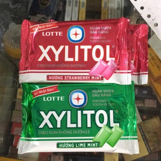 hàng có sẵn Kẹo Gum Không Đường LOTTE XYLITOL Vỉ