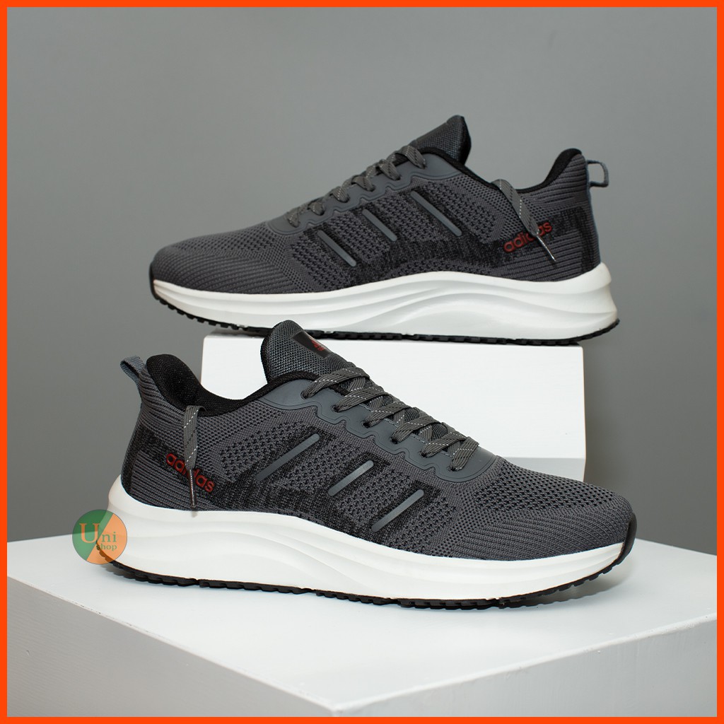 Giày sneaker nam giày thể thao nam D529 màu ghi xám giày ulzzang nam giày chạy bộ nam