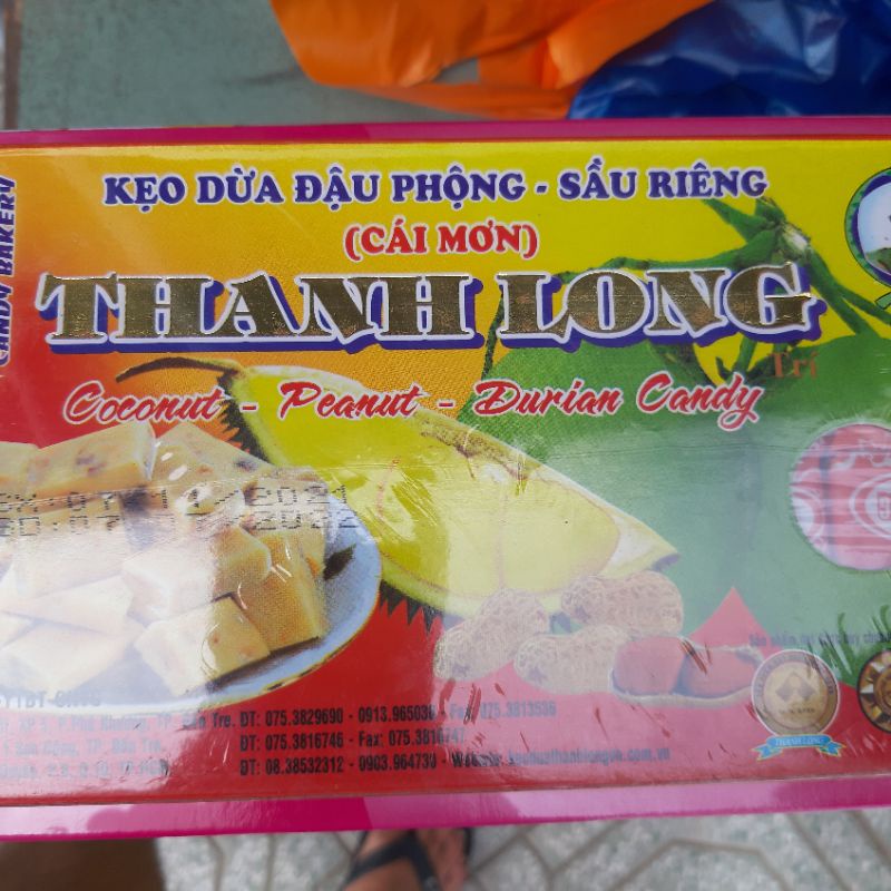 Kẹo dừa Thanh Long đậu phộng sầu riêng loại đặc biệt 500g