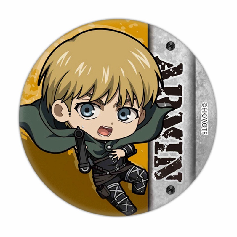 Huy hiệu cài áo hình nhân vật hoạt hình Attack on Titan