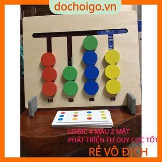 Đồ chơi thông minh cho bé, tư duy logic toán học montessori 4 màu dochoigo.vn