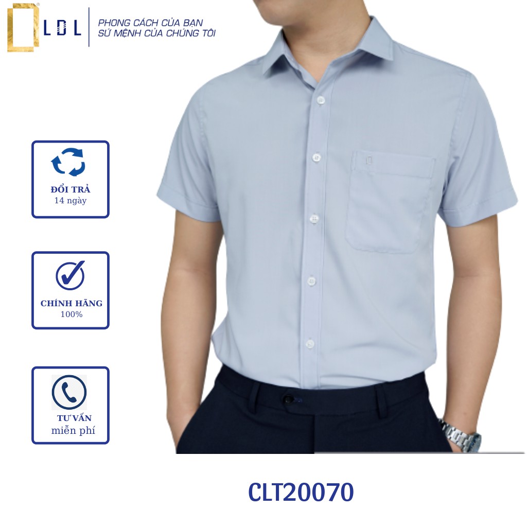 Áo sơ mi nam trơn tay ngắn công sở cao cấp LDL chất liệu bamboo size 38 39 40 41 42 43 | BigBuy360 - bigbuy360.vn