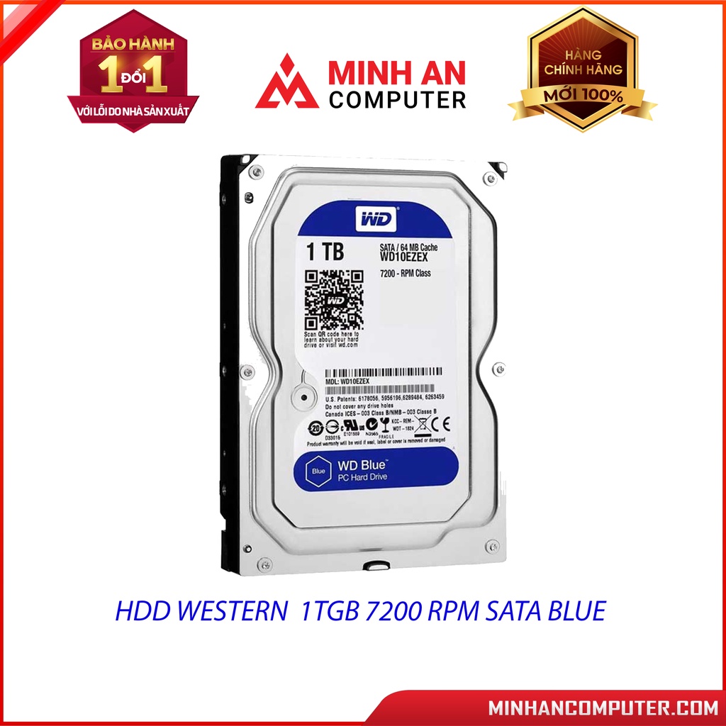 Ổ cứng HDD Western Caviar Blue 1TB 3.5&quot; 7200RPM 64MB