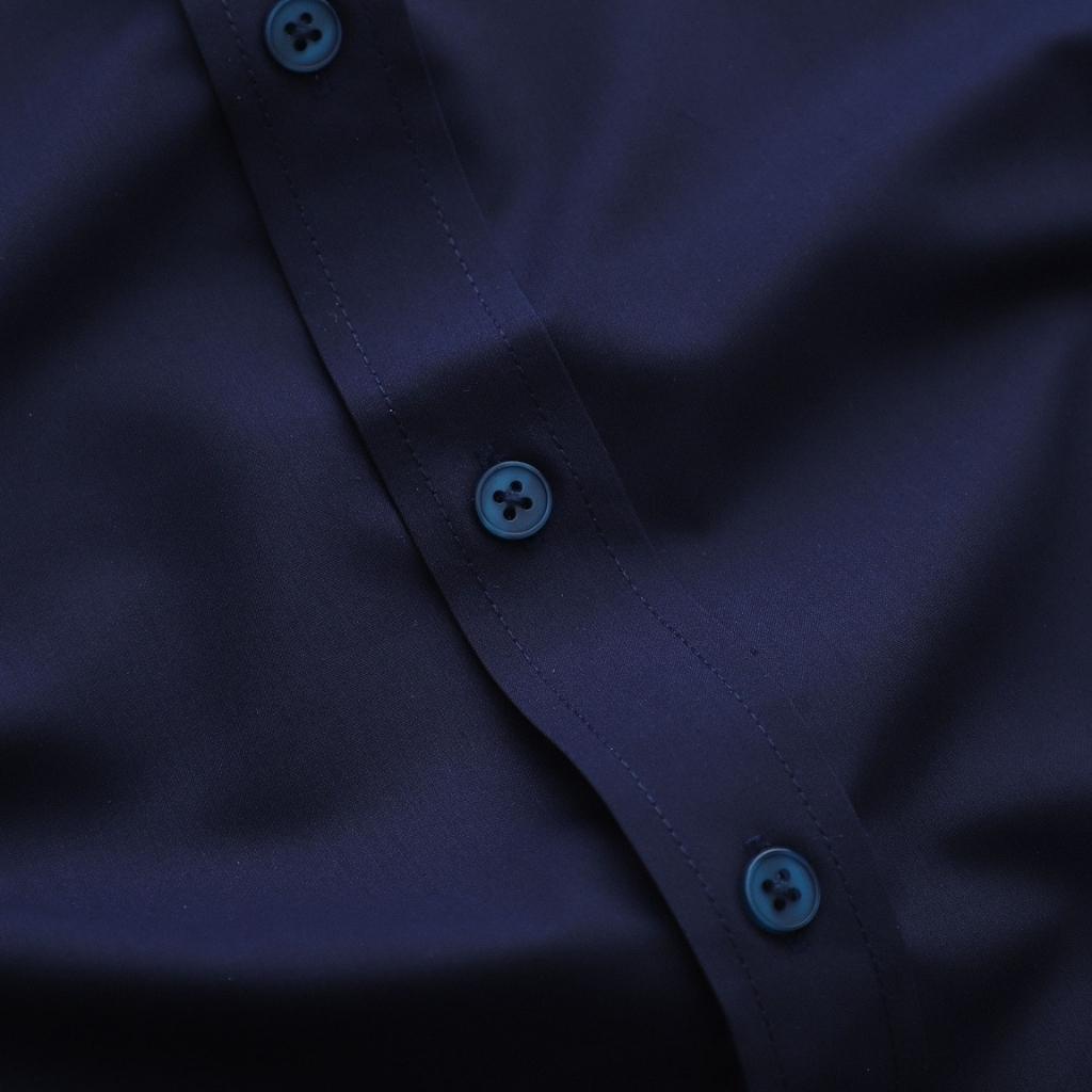 Áo sơ mi nam dài tay cổ trụ , chất cotton lụa mịn , thấm hút mồ hôi PUNDO ASMPD04