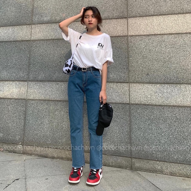 #Q723CS quần jeans ôm loe nhẹ co dãn
